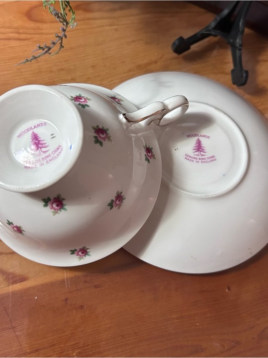 (UT) Vintage Woodlands “Delicate Rose” Cup and Saucer - Picture 4 of 9
